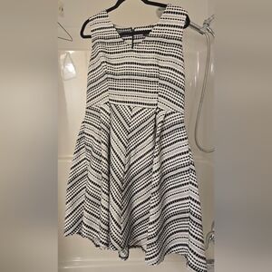 Black and White Patterned Dress